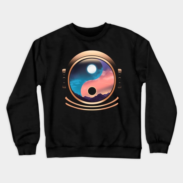 Ying Yang Space Crewneck Sweatshirt by Sachpica